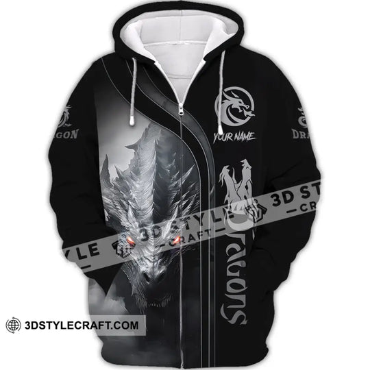 Unisex Shirt, Custom Name Shirt for Dragon Lover, Dragon T-Shirt Hoodie Long Sleeve Shirt style option 4