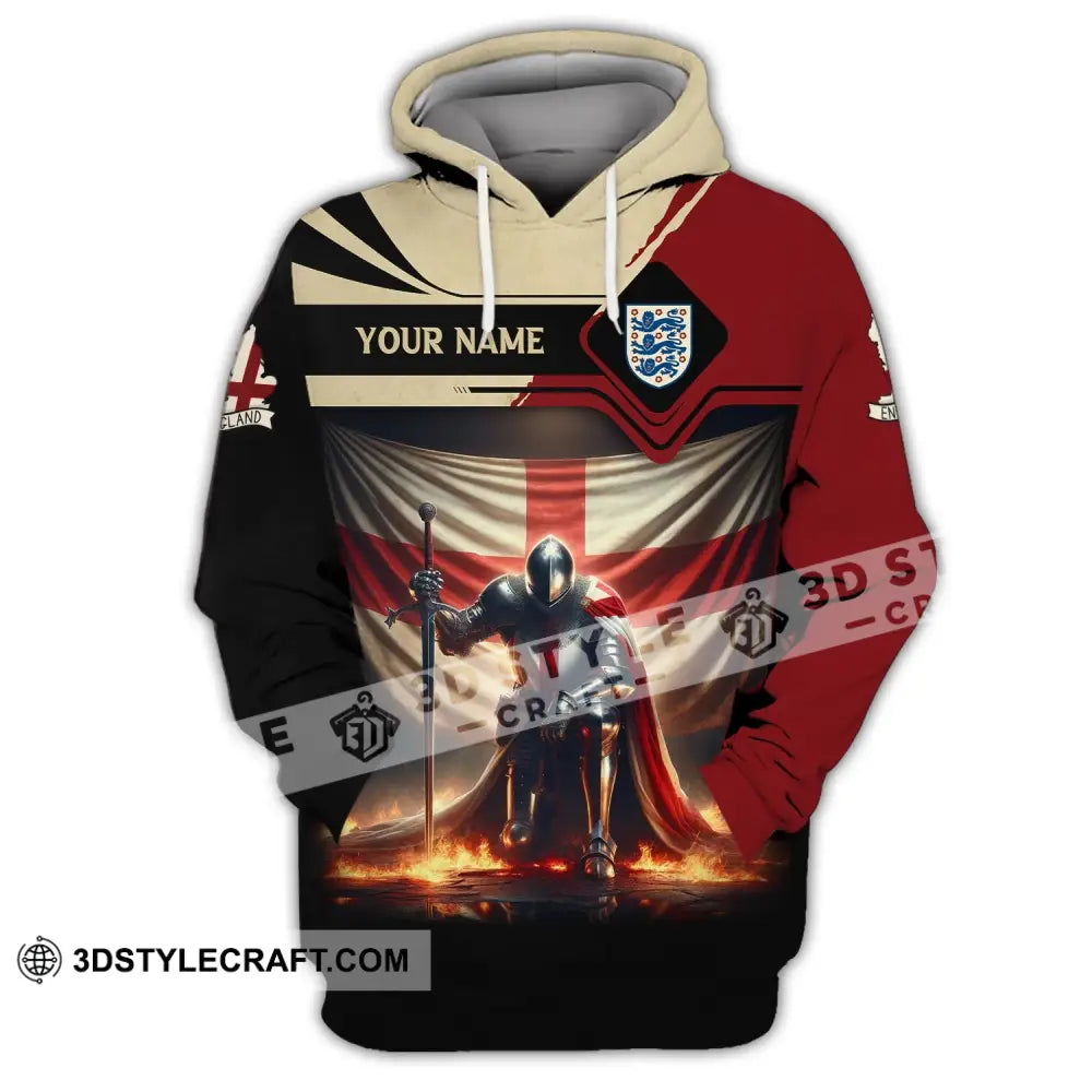 Unisex Shirt Custom Name For England Lover T-Shirt Hoodie Long Sleeve / S T-Shirt