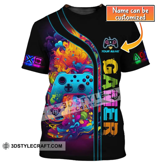 Unisex Shirt Custom Name For Game Lover Gamer T-Shirt Gift Gamers T-Shirt