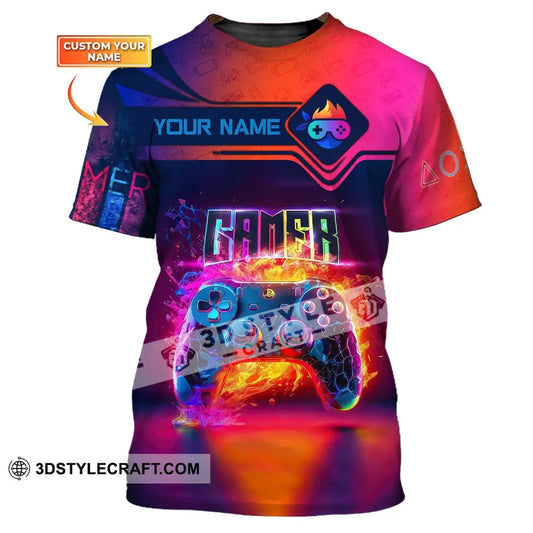 Unisex Shirt Custom Name For Gamers Gamer T-Shirt Gift Game Lover T-Shirt