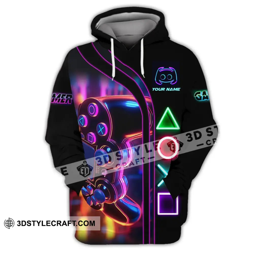 Unisex Shirt Custom Name For Gamers Gamer T-Shirt Gift Game Lover Hoodie / S T-Shirt