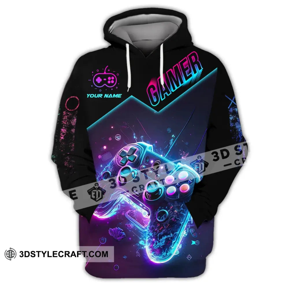 Unisex Shirt Custom Name For Gamers Gamer T-Shirt Gift Game Lover Hoodie / S T-Shirt