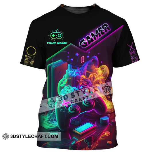 Unisex Shirt, Custom Name Shirt for Gamers, Gamer T-shirt, Gift for Game Lover style option 2