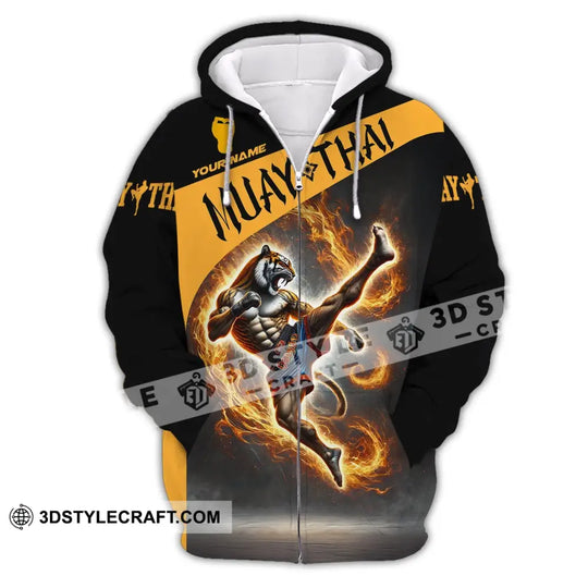 Unisex Shirt, Custom Name Shirt for Muay Thai Lover, Muay Thai T-Shirt Hoodie Long Sleeve Shirt style option 3