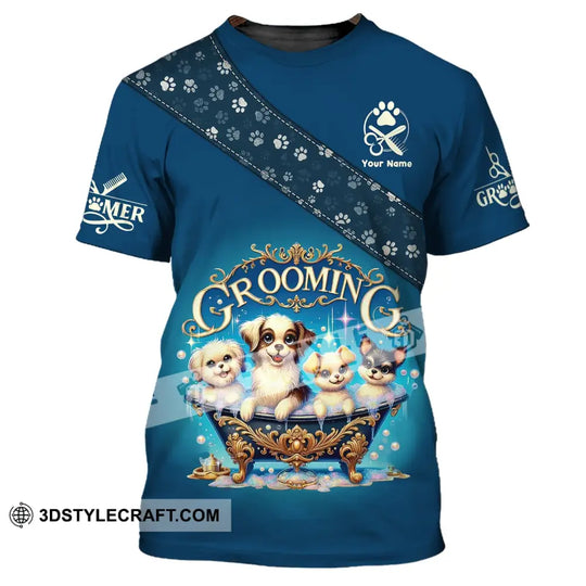 Unisex Shirt, Custom Name Shirt for Pet Groomer, Pet Grooming T-Shirt, Pet Groomer Shop Shirt, Gift for Pet Groomers style option 2