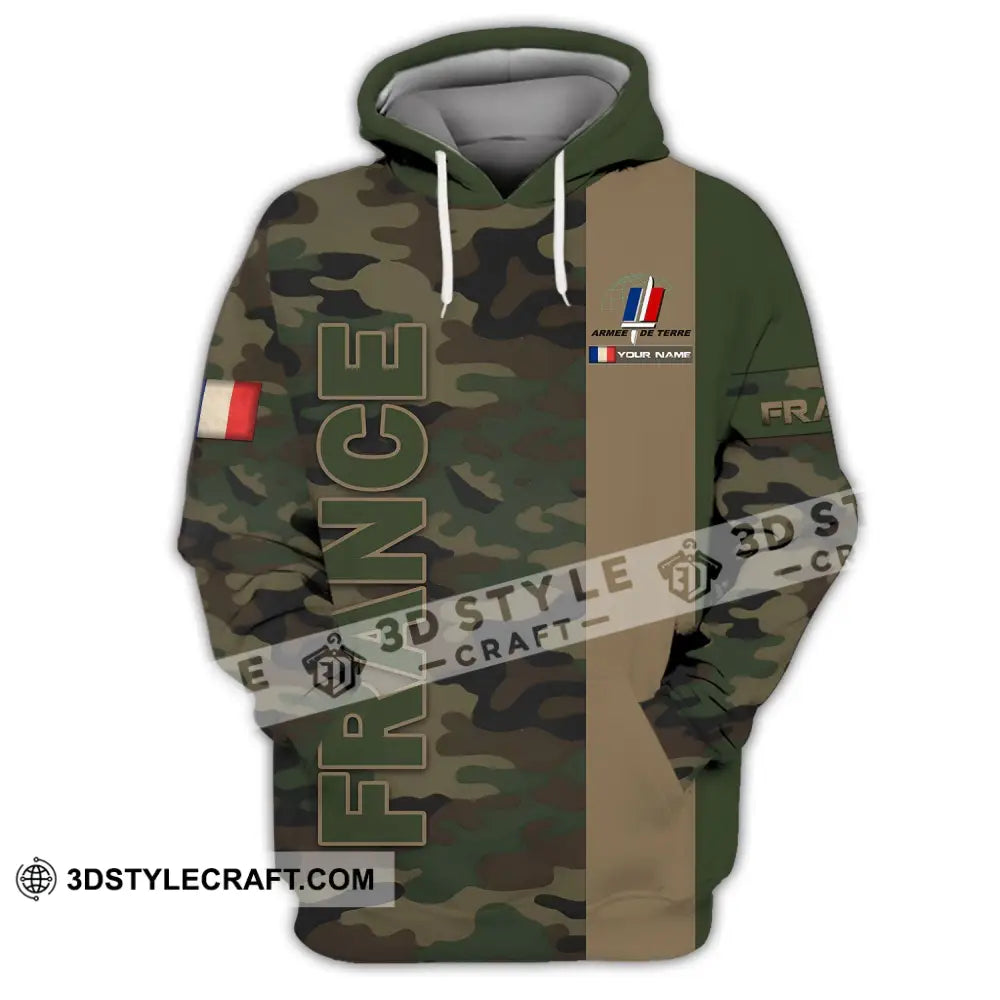 Unisex Shirt - Custom Name France Armee De Terre Hoodie / S T-Shirt