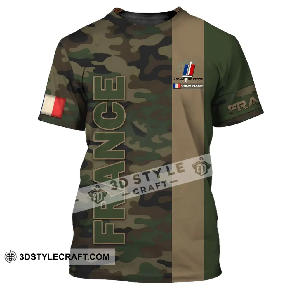 Unisex Shirt - Custom Name France Armee De Terre T-Shirt / S T-Shirt