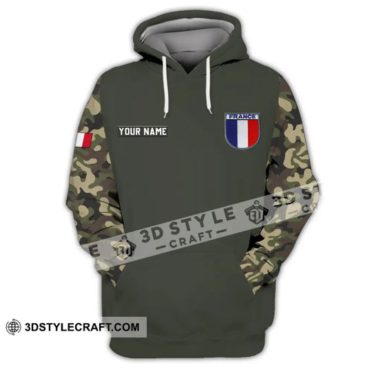 Unisex Shirt - Custom Name Shirt - France Logo Flag Color Shirt style option 3