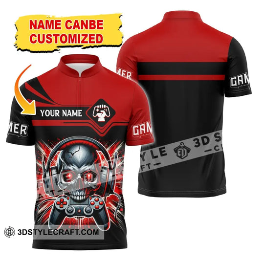 Unisex Shirt, Custom Name Gamer Polo Shirt, Gaming Club T-Shirt, Gamer Shirt style option 1