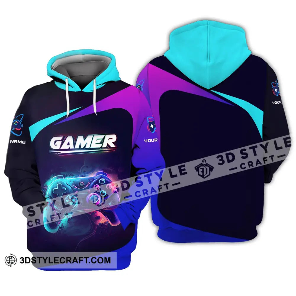 Unisex Shirt Custom Name Gamer T-Shirt Gift For Game Lover Hoodie / S T-Shirt