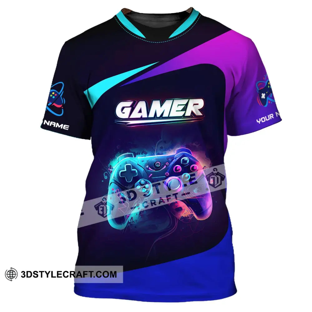 Unisex Shirt Custom Name Gamer T-Shirt Gift For Game Lover T-Shirt / S