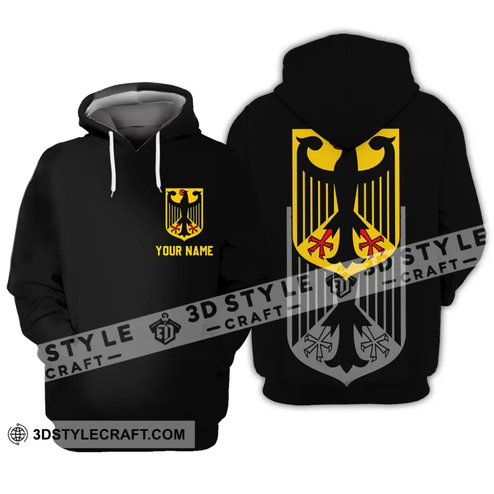 Unisex Shirt - Custom Name Germany All Over Style Hoodie / S T-Shirt