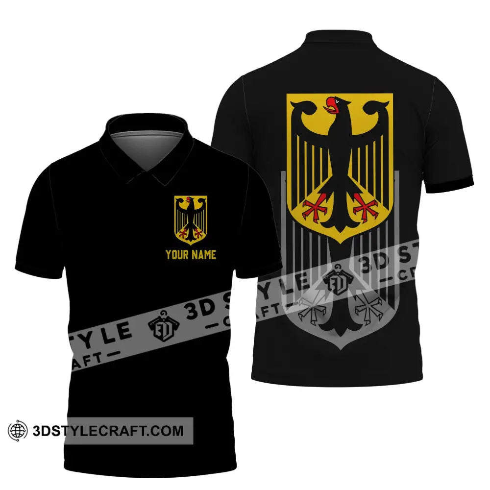 Unisex Shirt - Custom Name Germany All Over Style Polo / S T-Shirt