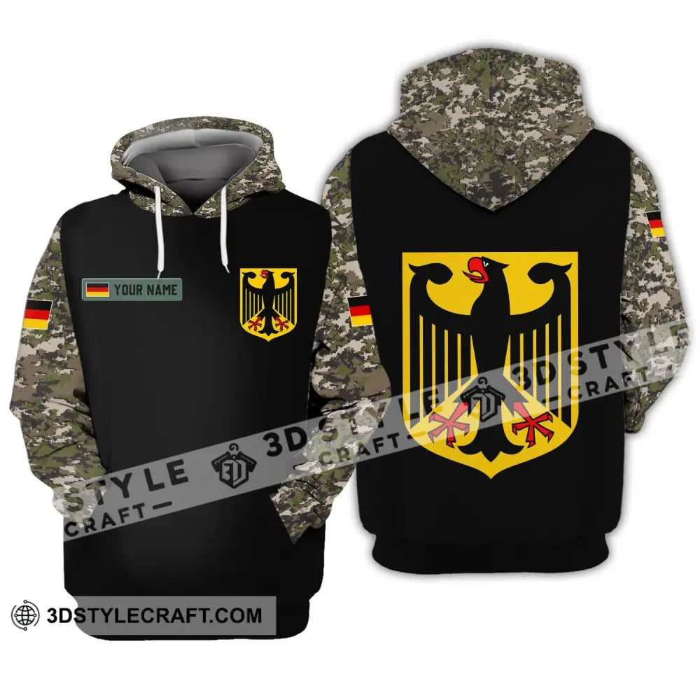 Unisex Shirt - Custom Name Germany Army 3D Hoodie / S T-Shirt