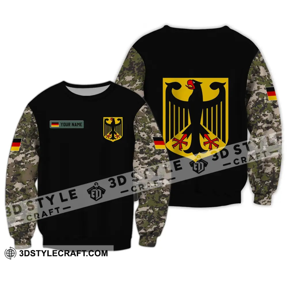 Unisex Shirt - Custom Name Germany Army 3D Long Sleeve / S T-Shirt