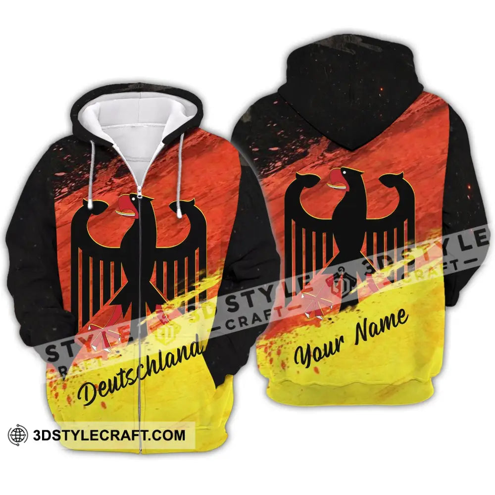 Unisex Shirt - Custom Name Germany Bundesrepublik Deutschland Zipper Hoodie / S T-Shirt