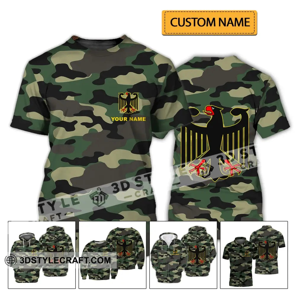 Unisex Shirt - Custom Name Germany Camo All Over T-Shirt