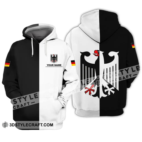 Unisex Shirt - Custom Name Shirt - Germany Deutschland Half Black Half White Sport Shirt style option 3