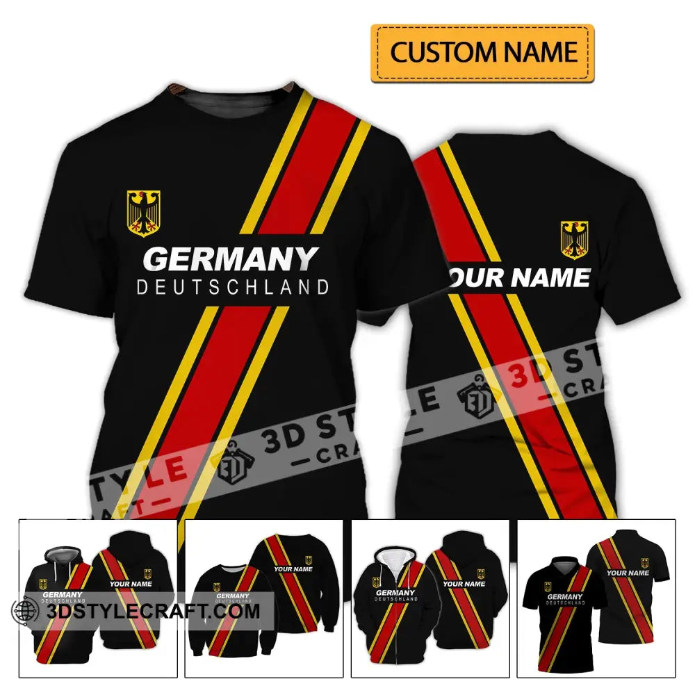 Unisex Shirt - Custom Name Germany Deutschland Sport Style T-Shirt