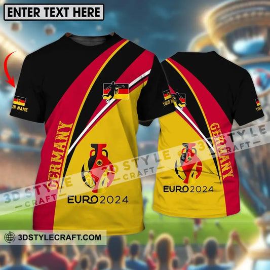 Unisex Shirt - Custom Name Germany Euro 2024 Flag Color T-Shirt