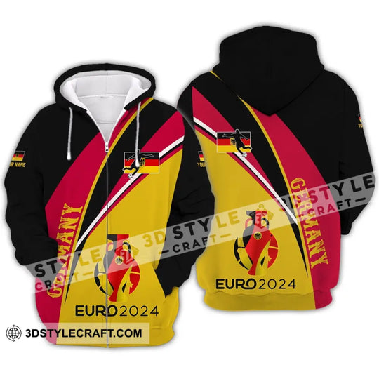 Unisex Shirt - Custom Name Shirt, Germany Euro 2024 Flag Color Shirt style option 4