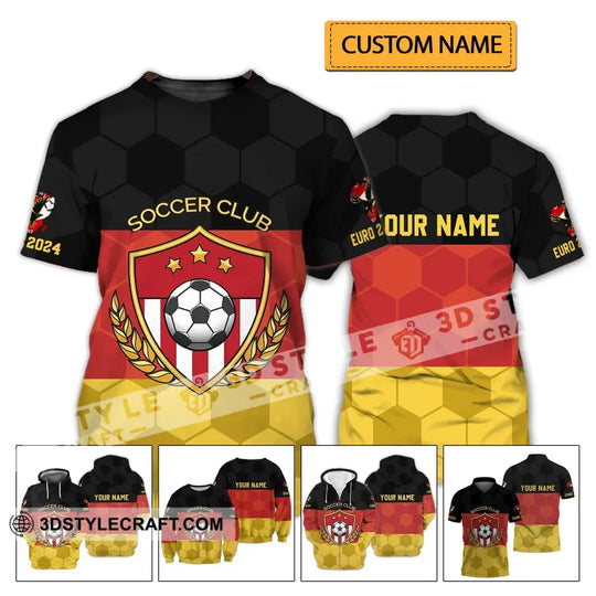 Unisex Shirt - Custom Name Shirt, Germany Flag Color And Icon style option 2