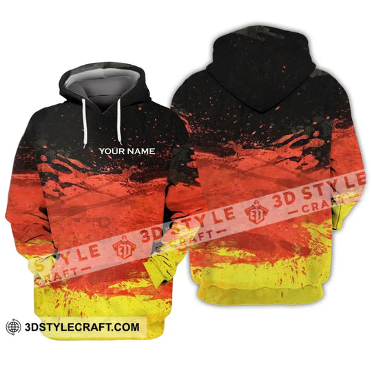 Unisex Shirt - Custom Name Shirt - Germany Flag Color Shirt style option 3