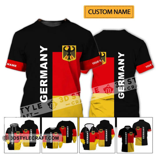 Unisex Shirt - Custom Name Shirt - Germany Flag Shirt style option 2