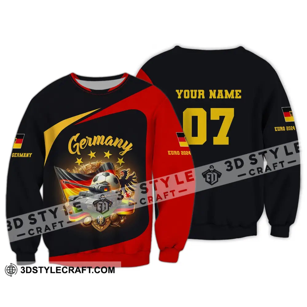 Unisex Shirt Custom Name Germany Football Polo Long Sleeve Soccer Lover / S T-Shirt