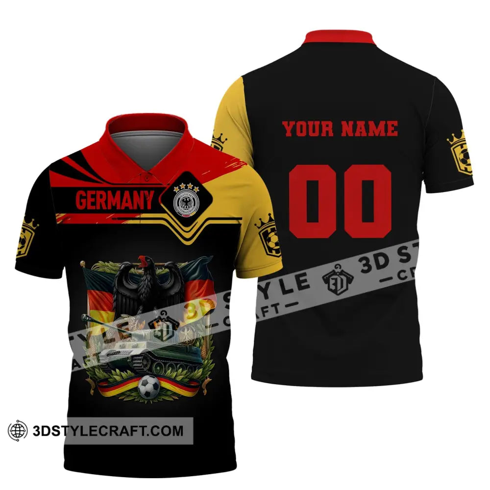 Unisex Shirt Custom Name Germany Football Polo Long Sleeve Soccer Lover / S T-Shirt