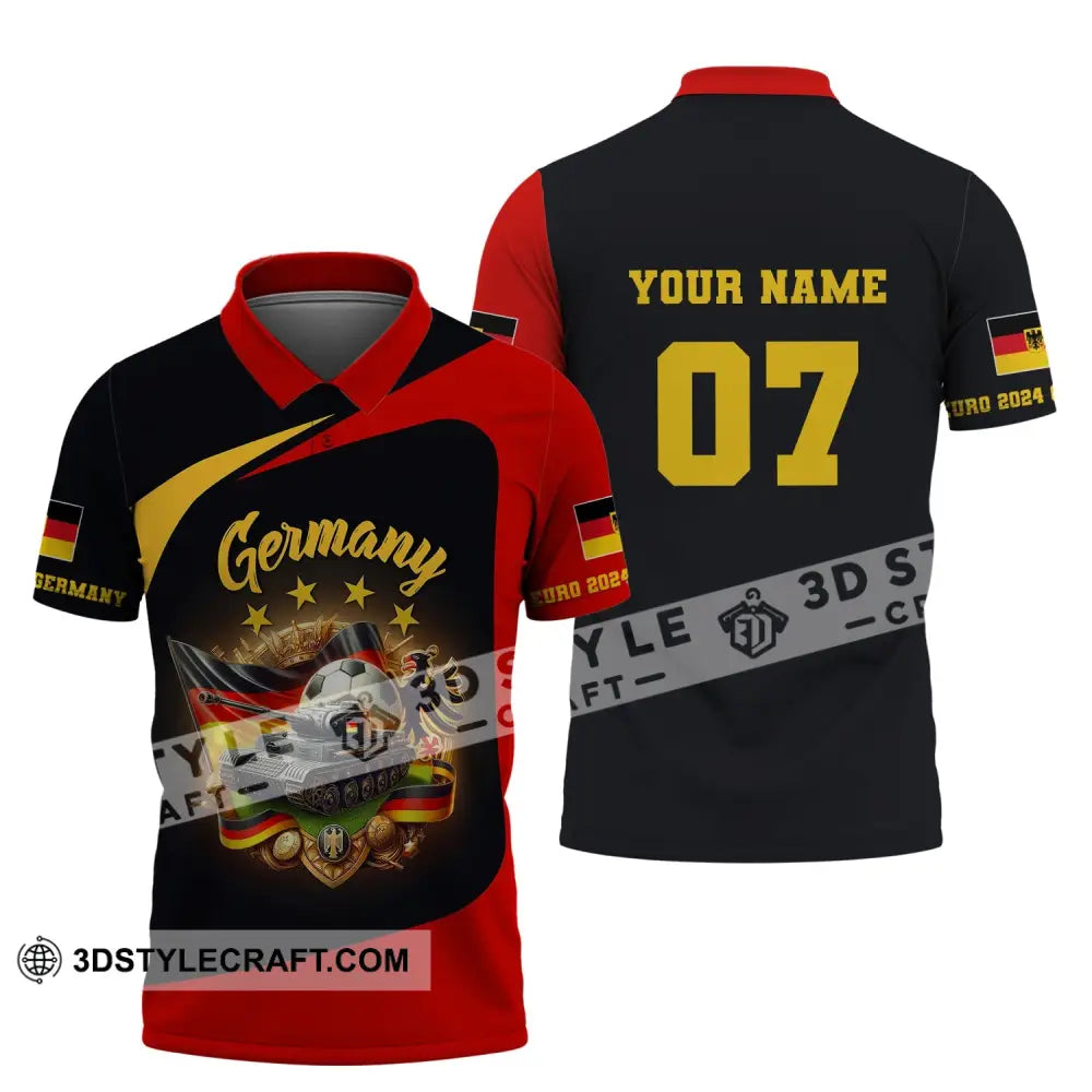 Unisex Shirt Custom Name Germany Football Polo Long Sleeve Soccer Lover / S T-Shirt