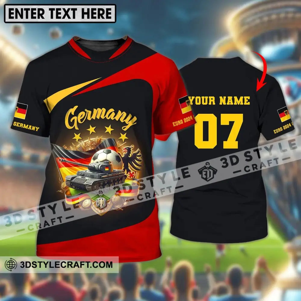 Unisex Shirt Custom Name Germany Football Polo Long Sleeve Soccer Lover T-Shirt