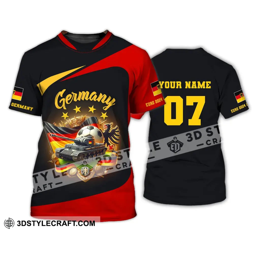 Unisex Shirt Custom Name Germany Football Polo Long Sleeve Soccer Lover T-Shirt / S