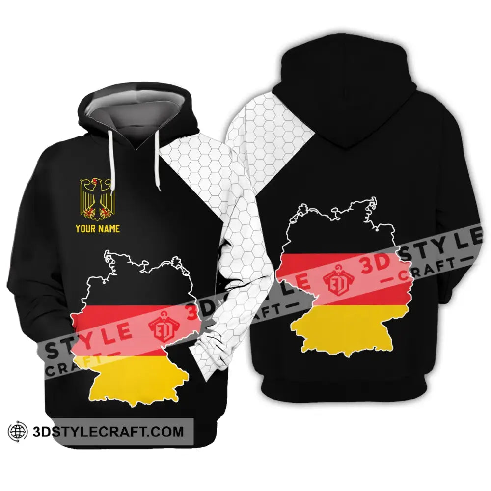 Unisex Shirt - Custom Name Germany Map Version Hoodie / S T-Shirt