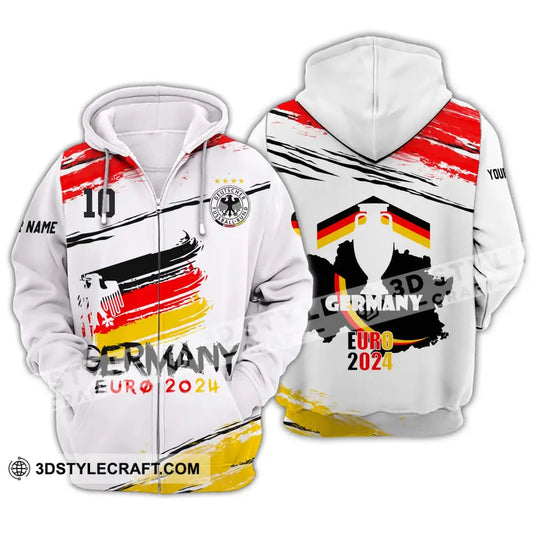 Unisex Shirt - Custom Name Germany National Team Euro 2024 Zipper Hoodie / S T-Shirt