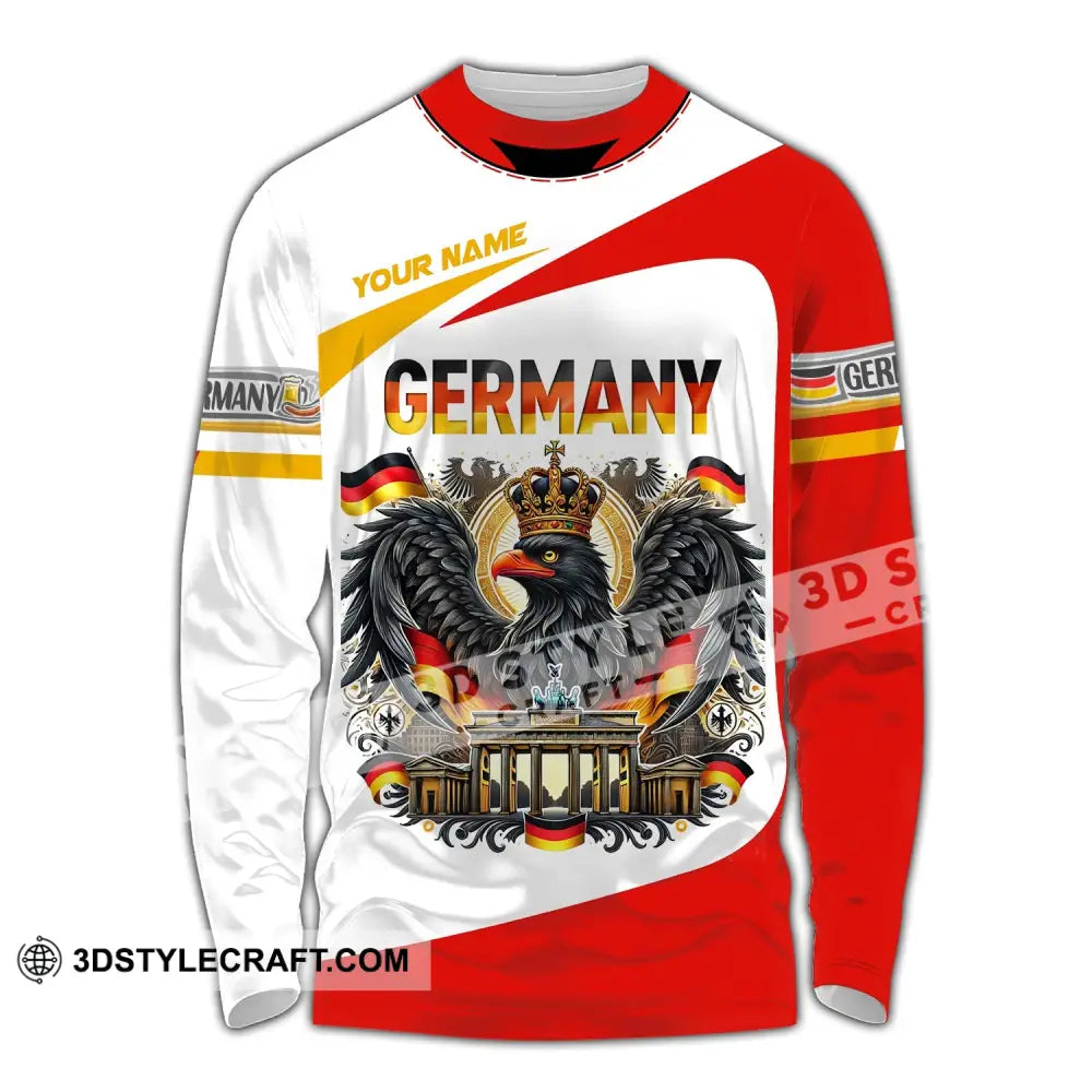 Unisex Shirt Custom Name Germany Polo Long Sleeve Gift / S T-Shirt