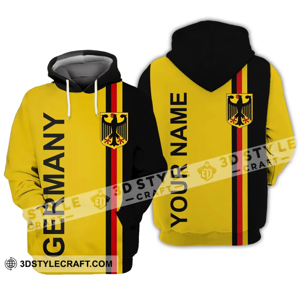 Unisex Shirt - Custom Name Germany Straight All Over Style Hoodie / S T-Shirt