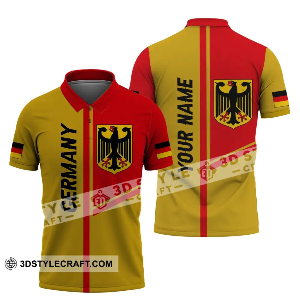 Unisex Shirt - Custom Name Germany Style 3D Polo / S T-Shirt