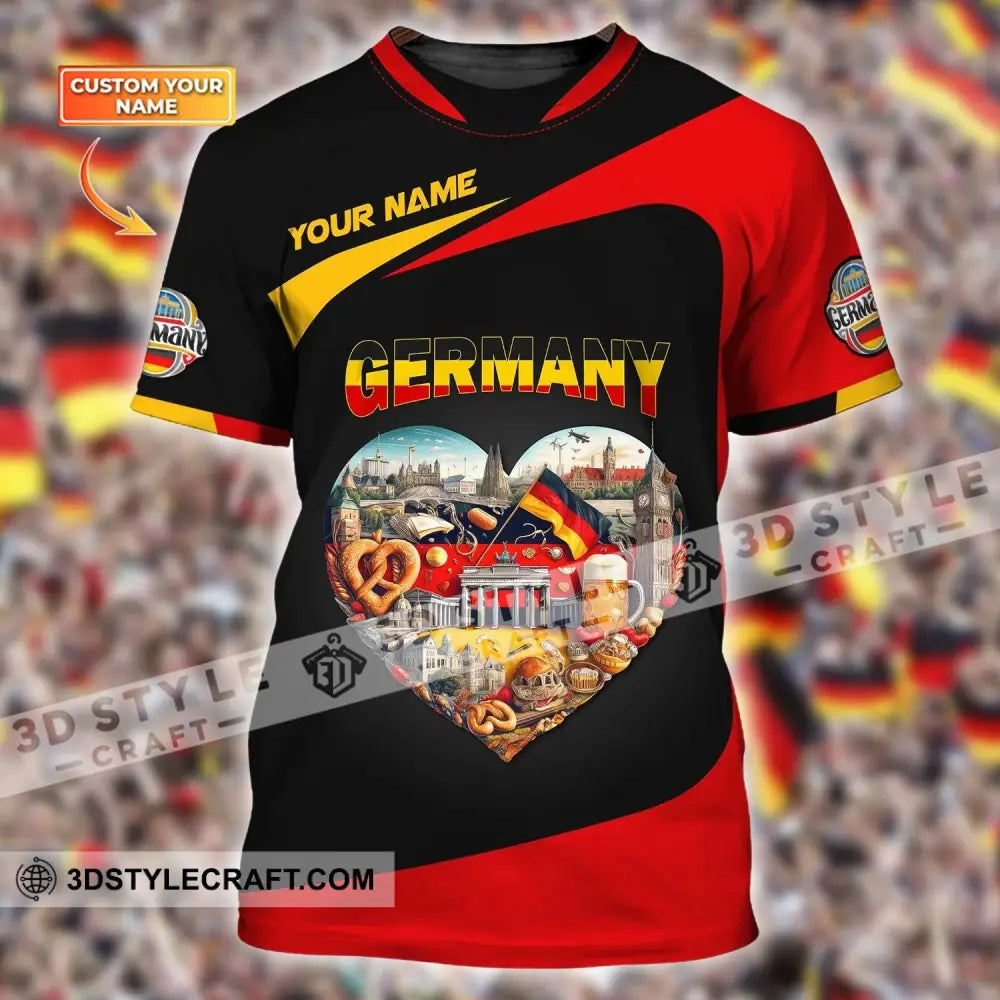 Unisex Shirt Custom Name Germany T-Shirt German Polo Love