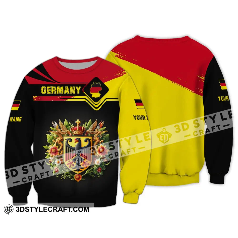 Unisex Shirt Custom Name Germany T-Shirt German Pride Gift Long Sleeve / S