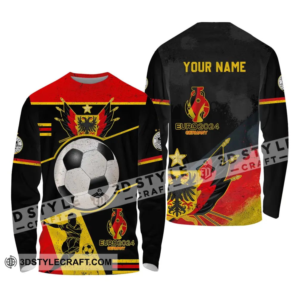 Unisex Shirt - Custom Name Germany Team Euro 2024 Long Sleeve / S T-Shirt