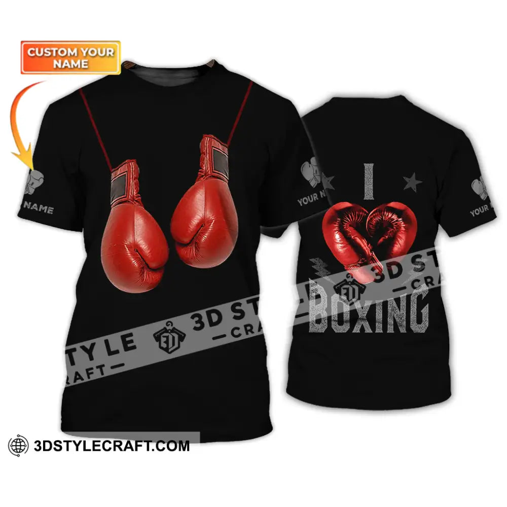 Unisex Shirt - Custom Name Gift For Boxing Lover T-Shirt