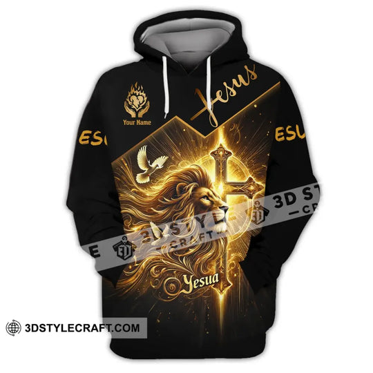 Unisex Shirt - Custom Name Golden Jesus Shirt style option 2