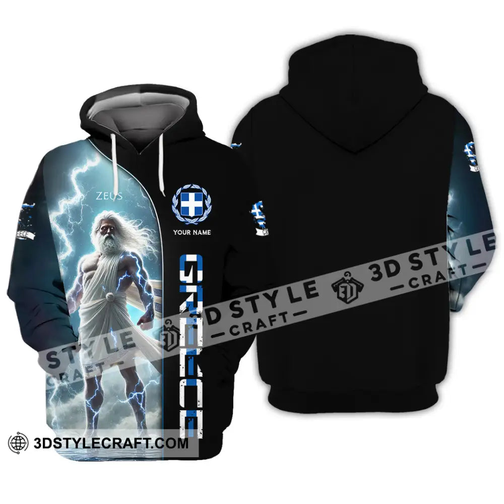 Unisex Shirt Custom Name Greece T-Shirt Lover Gift Hoodie / S T-Shirt