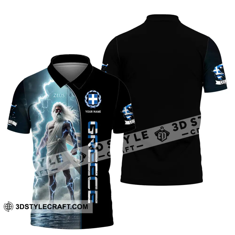Unisex Shirt Custom Name Greece T-Shirt Lover Gift Polo / S T-Shirt