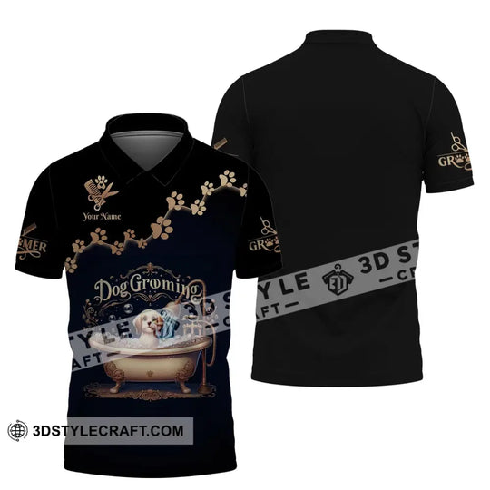 Unisex Shirt, Custom Name Groomer Shirt, Dog Grooming T-Shirt Hoodie, Shirt for Dog Groomers style option 4