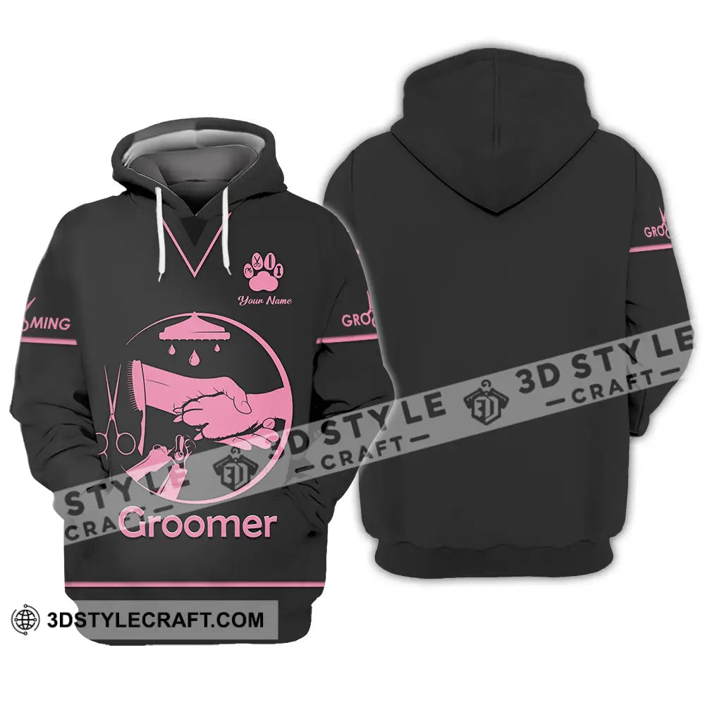 Unisex Shirt - Custom Name Groomer Grooming Hoodie / S T-Shirt