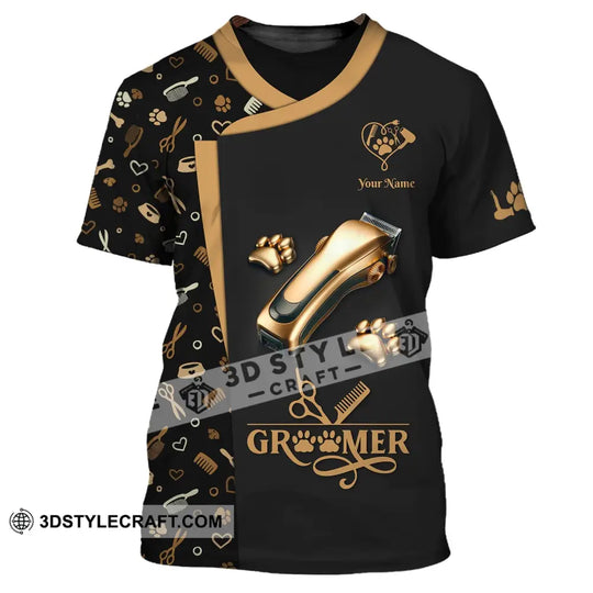 Unisex Shirt, Custom Name Groomer Shirt, Groomer Hoodie, Pet Groomer Shop Shirt, Gift for Pet Groomers style option 2