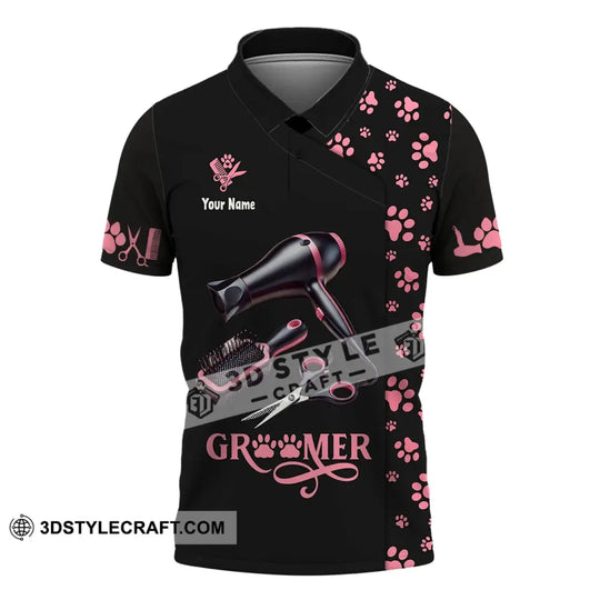 Unisex Shirt, Custom Name Groomer Shirt, Pet Care Apparel, Pet Grooming T-Shirt style option 4