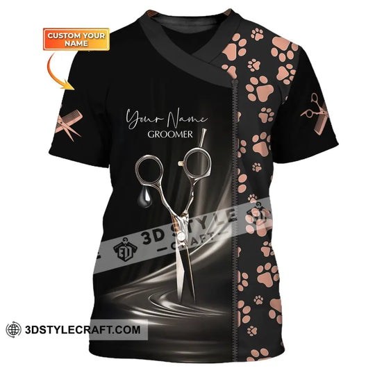 Unisex Shirt, Custom Name Groomer Shirt, Groomer T-Shirt, Gift for Groomer style option 1